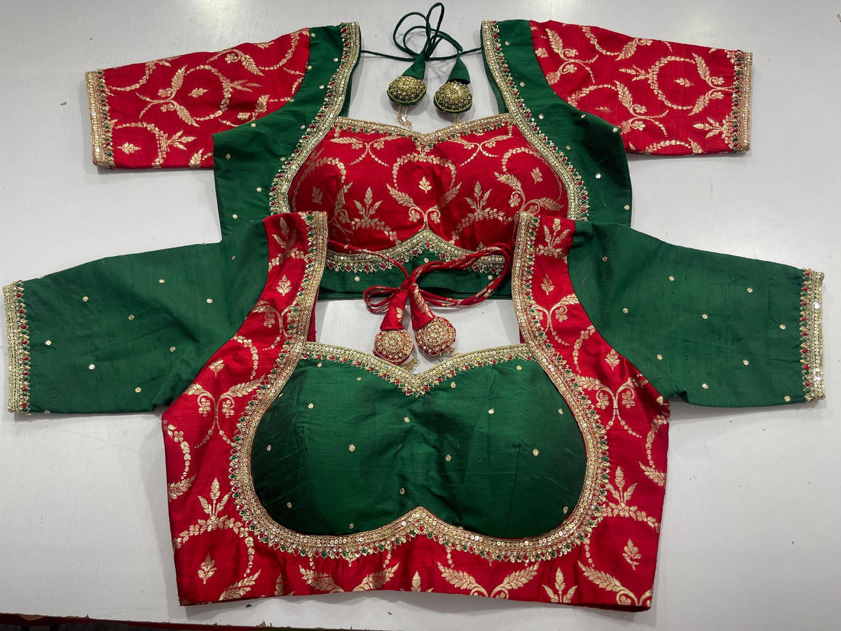 Maggam Work Blouse with Heart Back