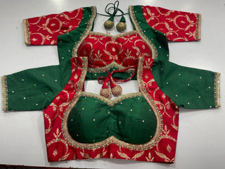 Maggam Work Blouse with Heart Back
