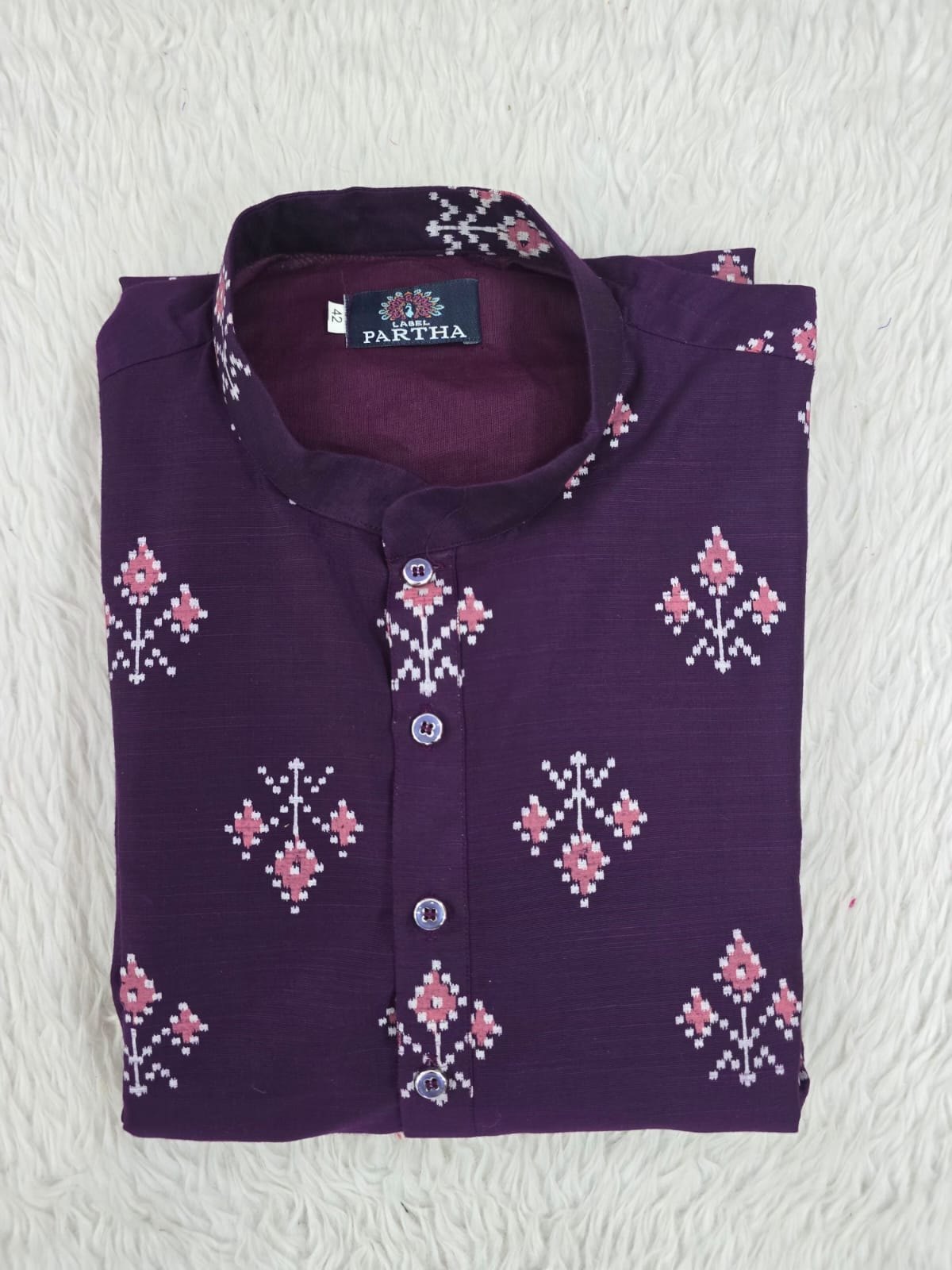 Kurta with Ikat-Style Motifs