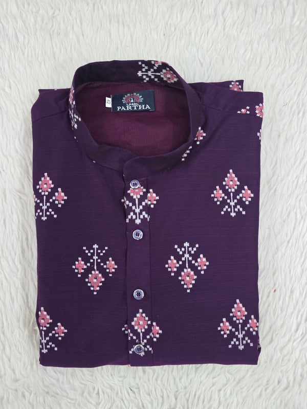 Kurta with Ikat-Style Motifs