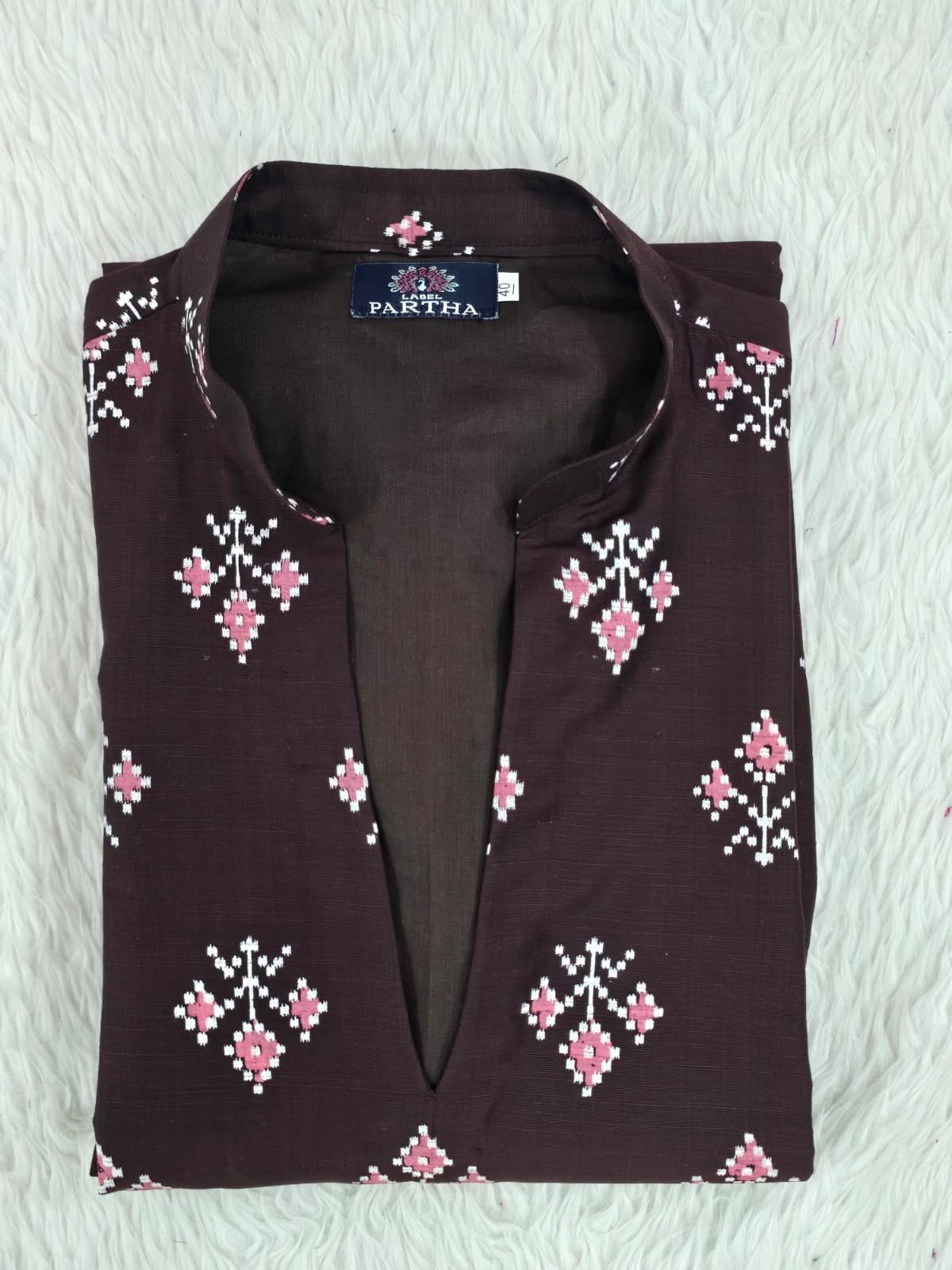 Kurta with Ikat-Style Motifs
